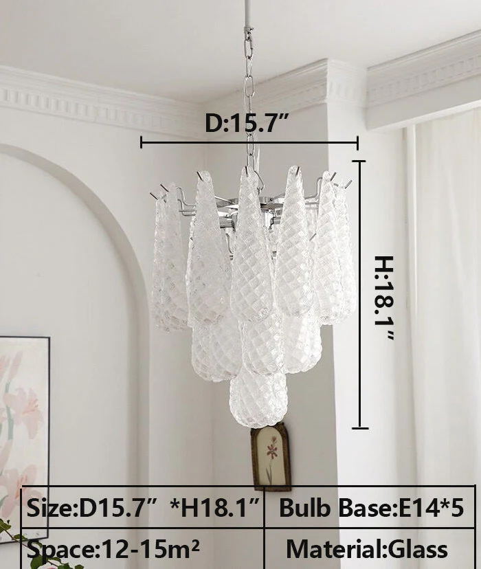 Light Luxury Multi-layered Teardrop Waterfall Chandelier for Living Room/Bedroom - Image 21