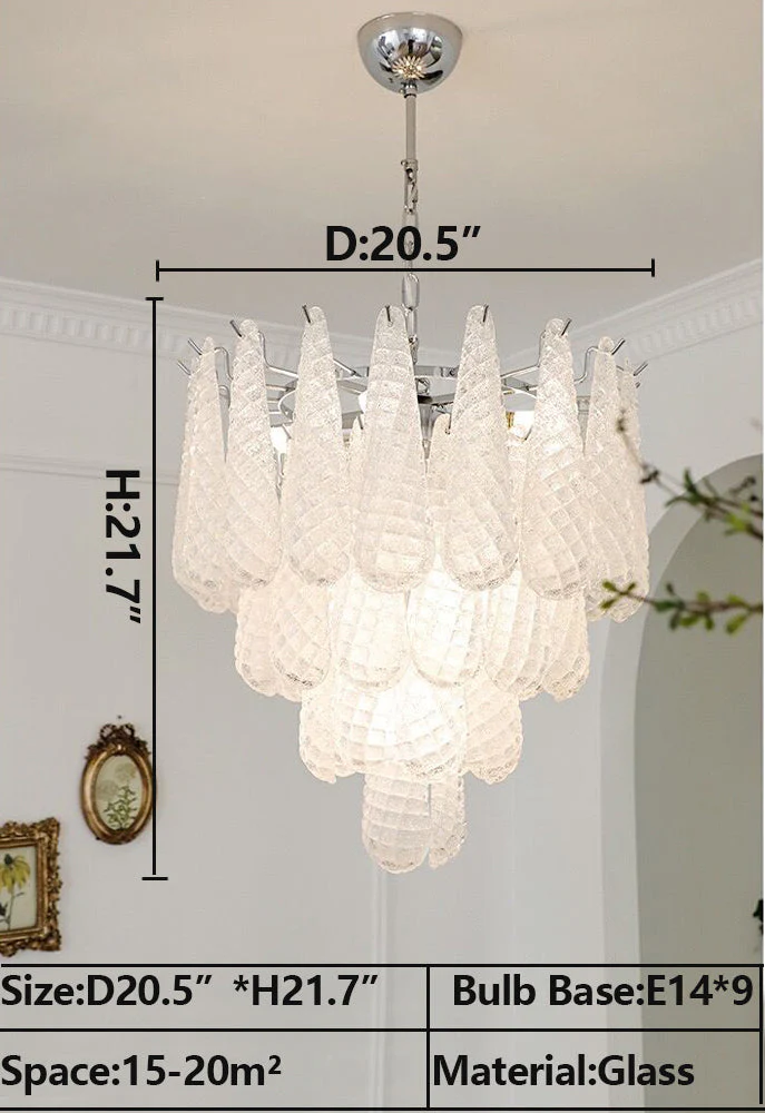 Light Luxury Multi-layered Teardrop Waterfall Chandelier for Living Room/Bedroom - Image 22
