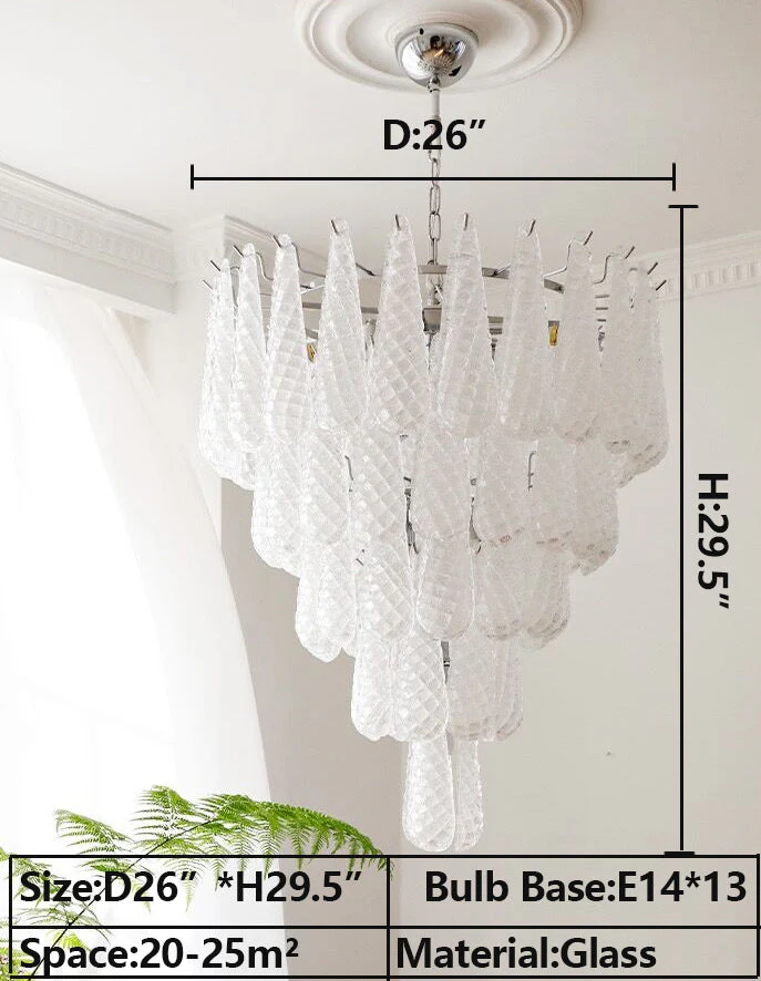Light Luxury Multi-layered Teardrop Waterfall Chandelier for Living Room/Bedroom - Image 23