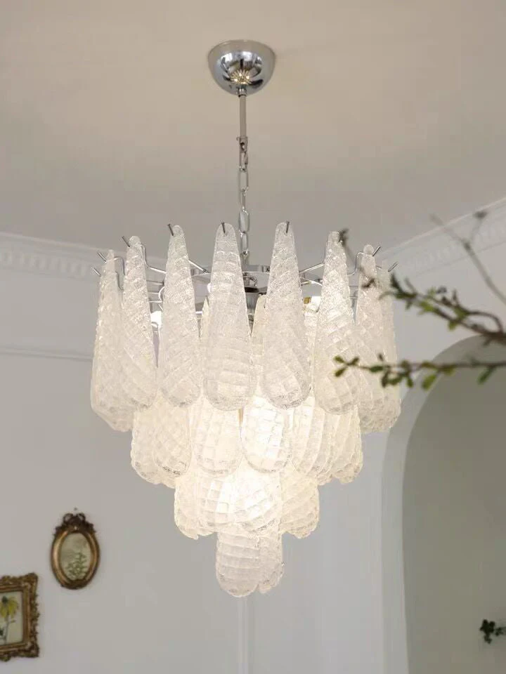 Light Luxury Multi-layered Teardrop Waterfall Chandelier for Living Room/Bedroom - Image 4