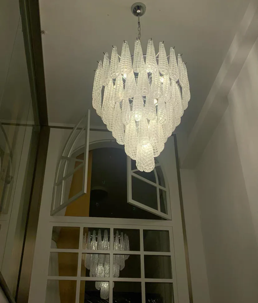 Light Luxury Multi-layered Teardrop Waterfall Chandelier for Living Room/Bedroom - Image 6