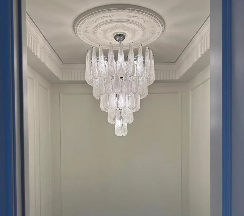 Light Luxury Multi-layered Teardrop Waterfall Chandelier for Living Room/Bedroom - Image 8