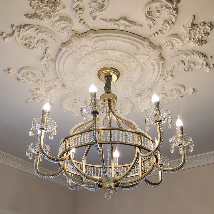 Light Luxury Nordic Vintage Candle Iron Lantern Chandelier for Living / Dining Room / Bedroom - Image 2