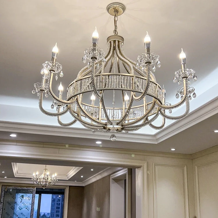 Light Luxury Nordic Vintage Candle Iron Lantern Chandelier for Living / Dining Room / Bedroom - Image 3