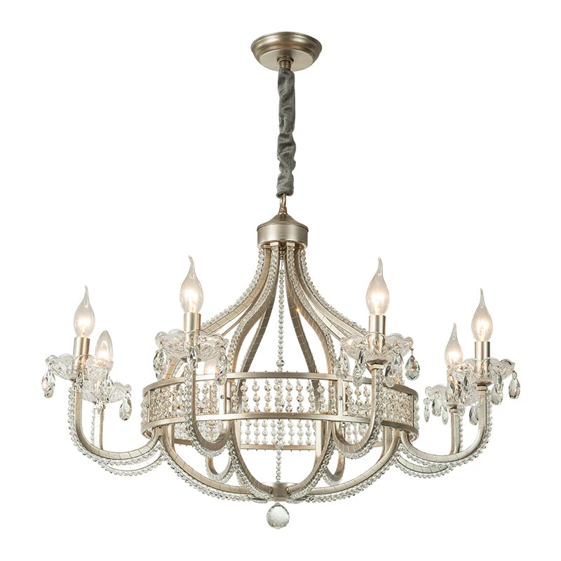 Light Luxury Nordic Vintage Candle Iron Lantern Chandelier for Living / Dining Room / Bedroom - Image 5