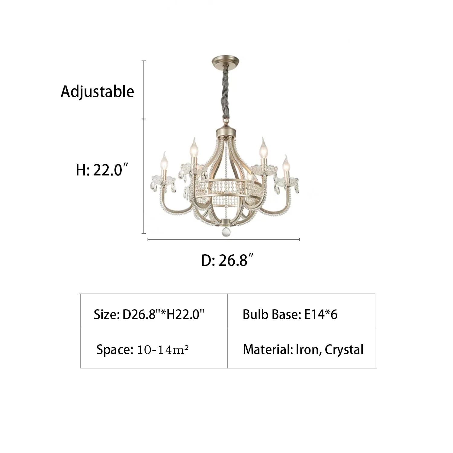 Light Luxury Nordic Vintage Candle Iron Lantern Chandelier for Living / Dining Room / Bedroom - Image 8