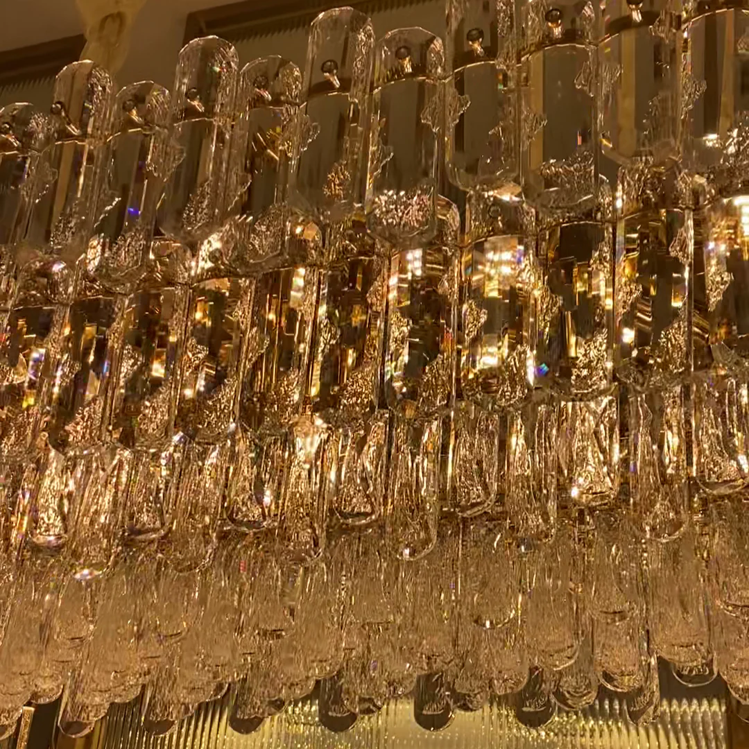 Light Luxury Round/Rectangular Clear Crystal Chandelier in Champagne Gold/Chrome Finish for Living/Dining Room/Bedroom - Image 11