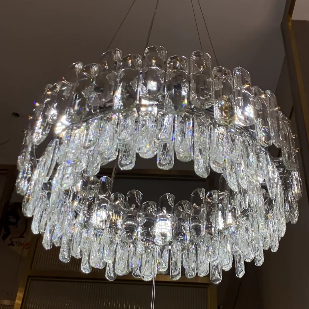 Light Luxury Round/Rectangular Clear Crystal Chandelier in Champagne Gold/Chrome Finish for Living/Dining Room/Bedroom - Image 15