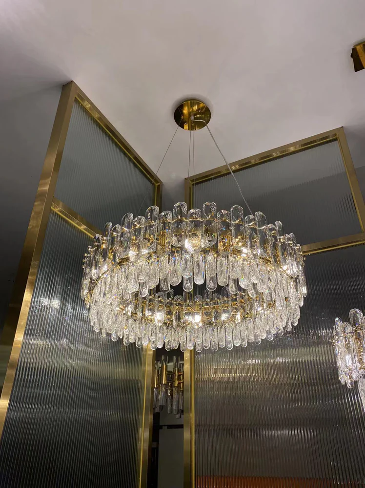 Light Luxury Round/Rectangular Clear Crystal Chandelier in Champagne Gold/Chrome Finish for Living/Dining Room/Bedroom - Image 17