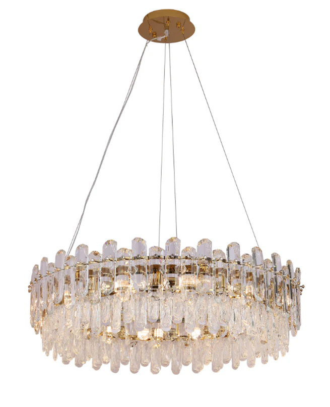 Light Luxury Round/Rectangular Clear Crystal Chandelier in Champagne Gold/Chrome Finish for Living/Dining Room/Bedroom - Image 18