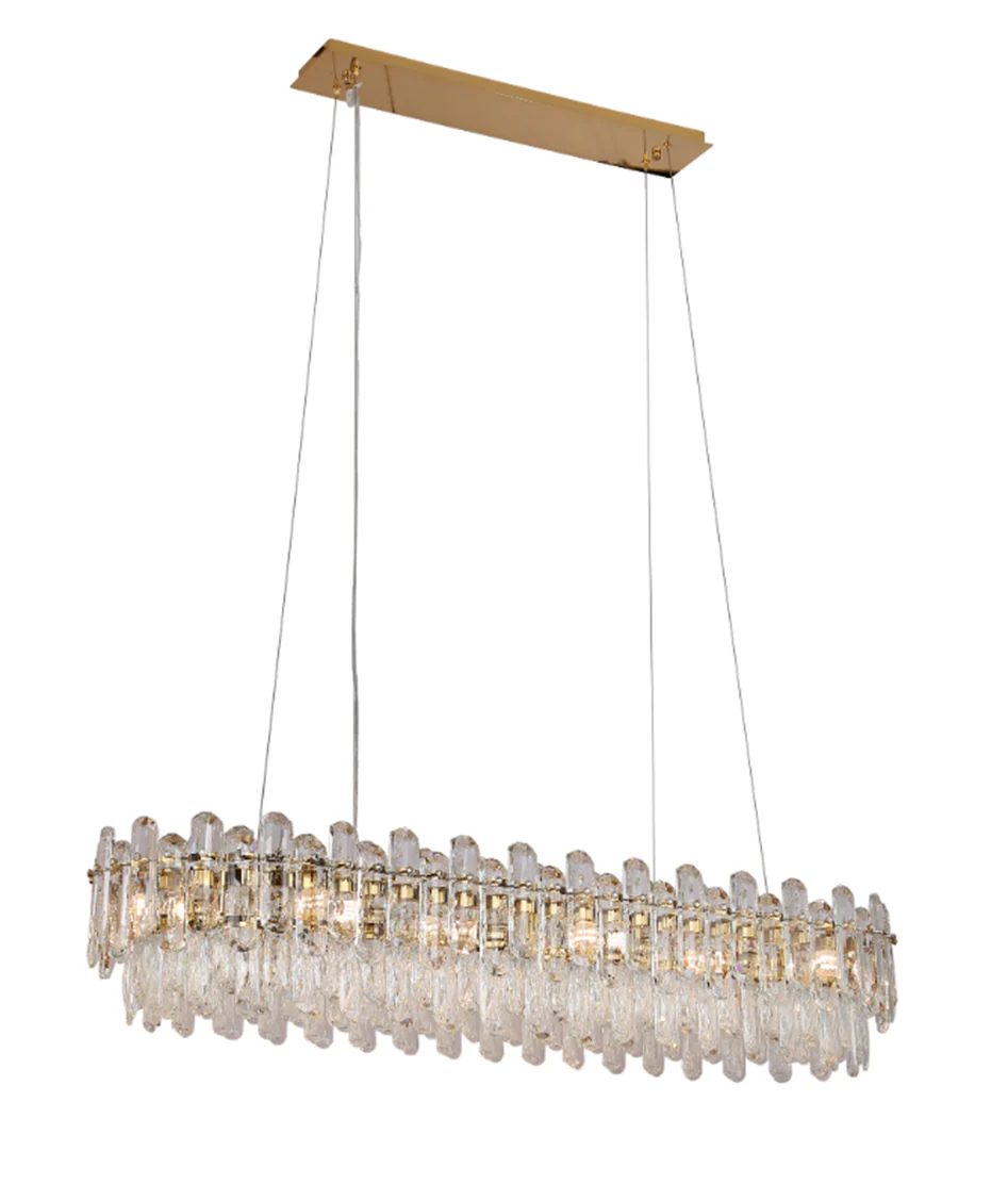 Light Luxury Round/Rectangular Clear Crystal Chandelier in Champagne Gold/Chrome Finish for Living/Dining Room/Bedroom - Image 19