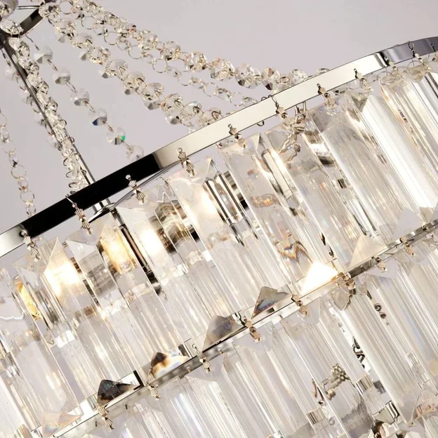 Light Luxury Round Tiered Crystal Chandelier for Living Room/Bedroom - Image 6
