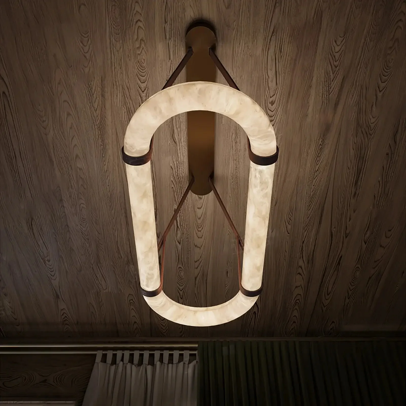 Merlin Lamps Circle Alabaster Chandelier - Image 18