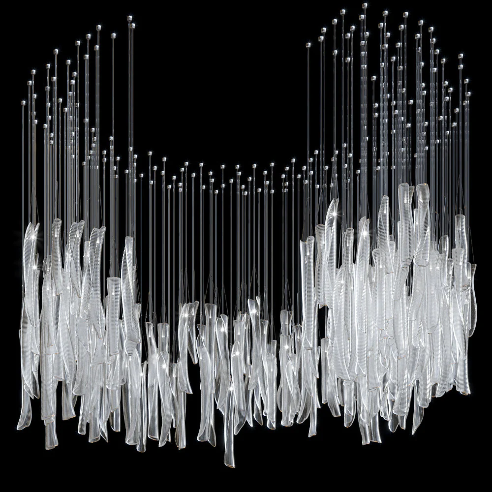 Luméa Organic Glass Tube Cluster Chandelier - Image 3