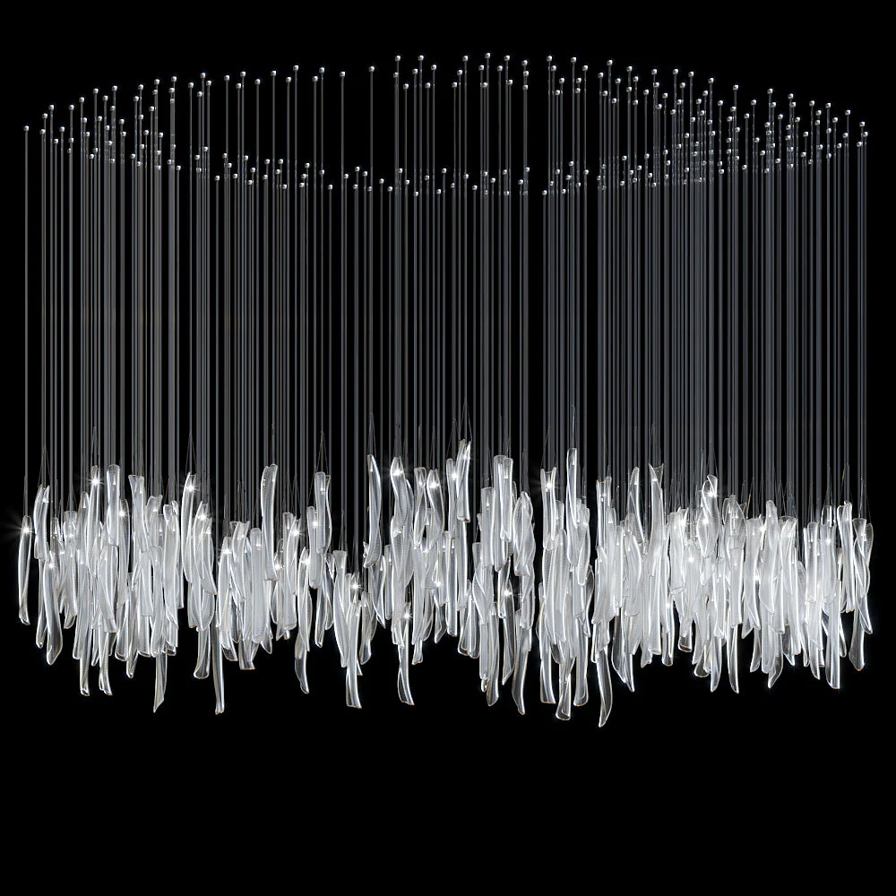 Luméa Organic Glass Tube Cluster Chandelier - Image 5