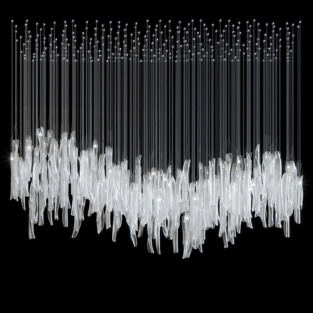 Luméa Organic Glass Tube Cluster Chandelier - Image 6