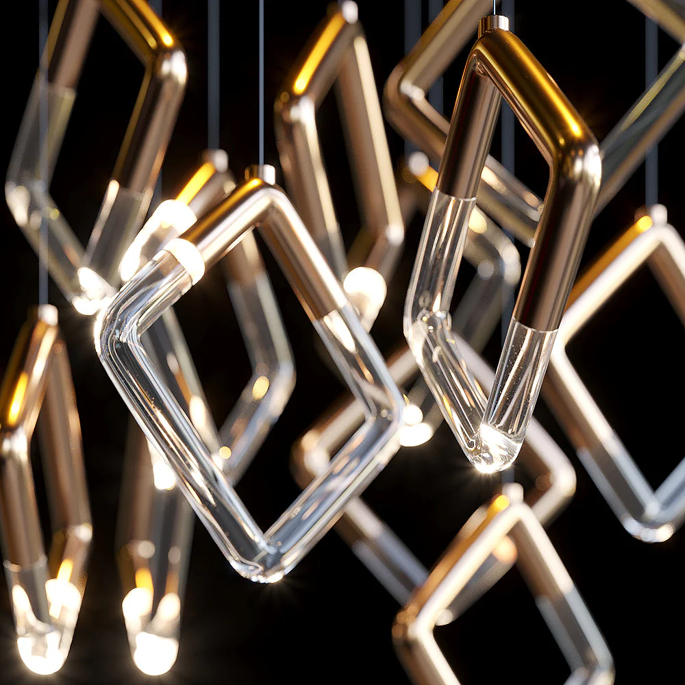 Arqelle Linear Tube Scatter Chandelier - Image 2