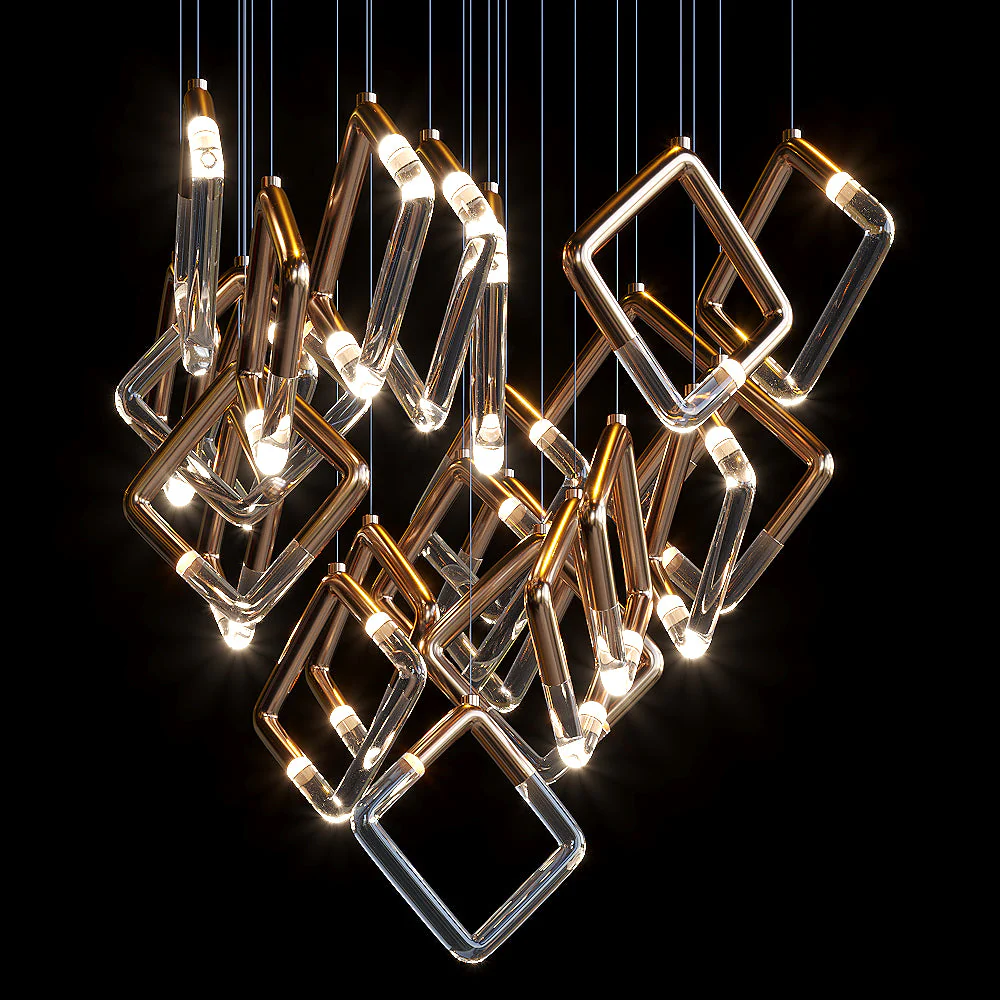 Arqelle Linear Tube Scatter Chandelier - Image 3