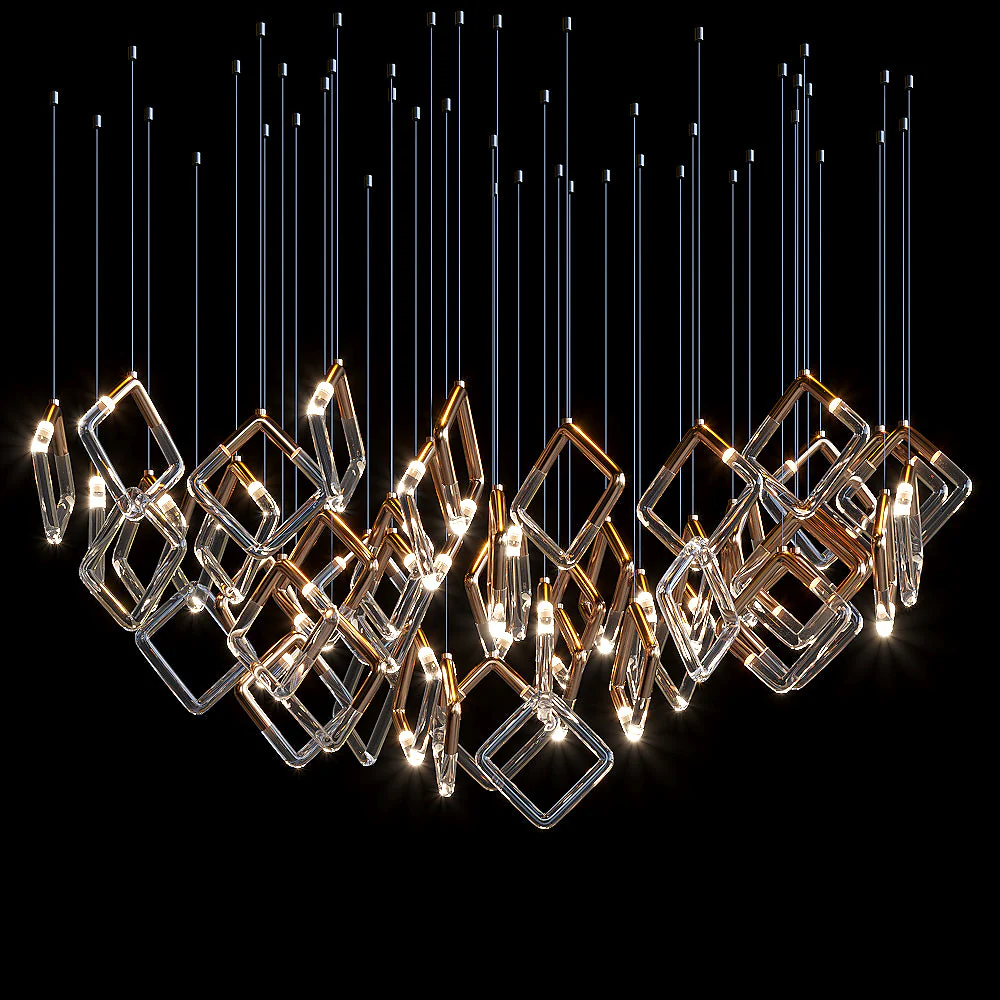 Arqelle Linear Tube Scatter Chandelier - Image 4
