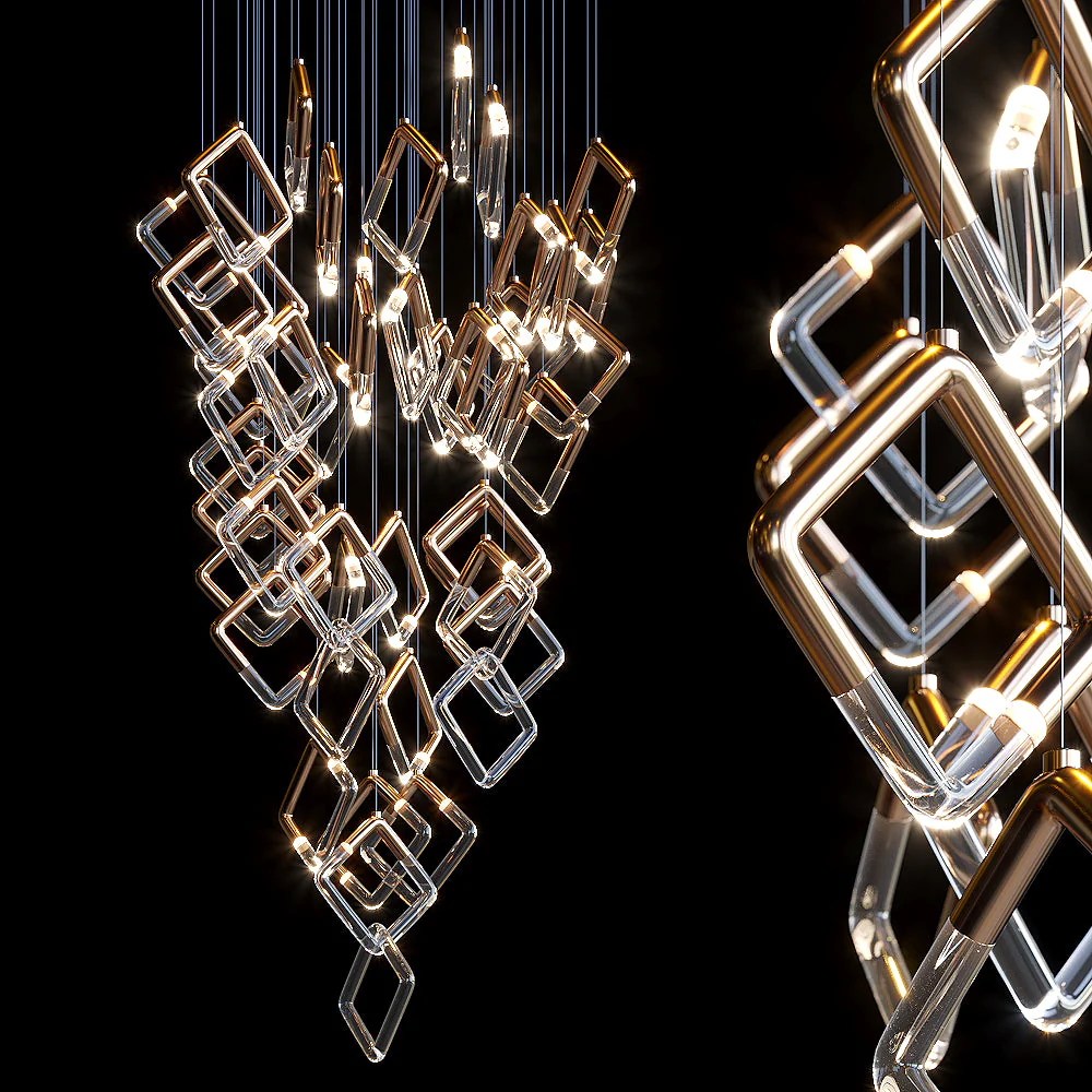 Arqelle Linear Tube Scatter Chandelier - Image 5