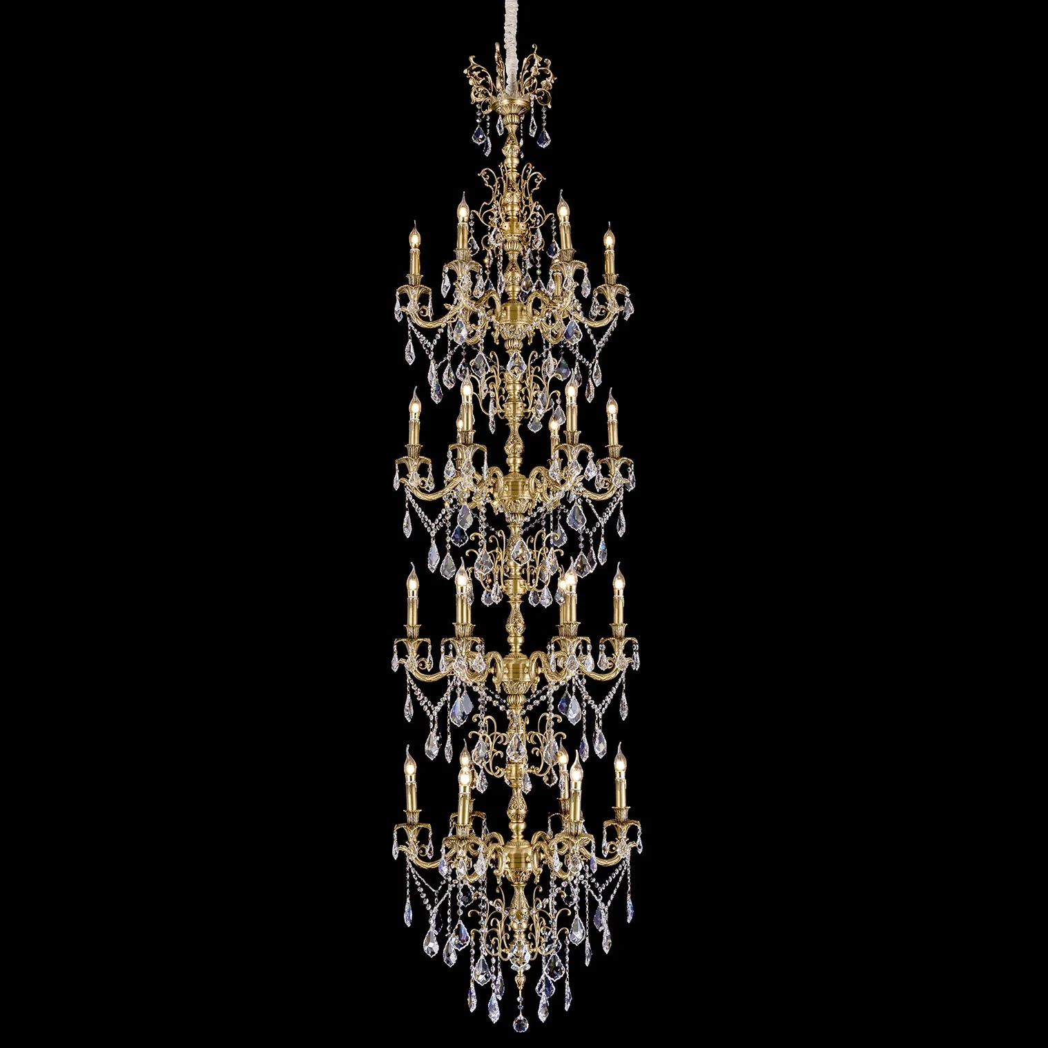 long brass chandelier for stairwell - Image 2