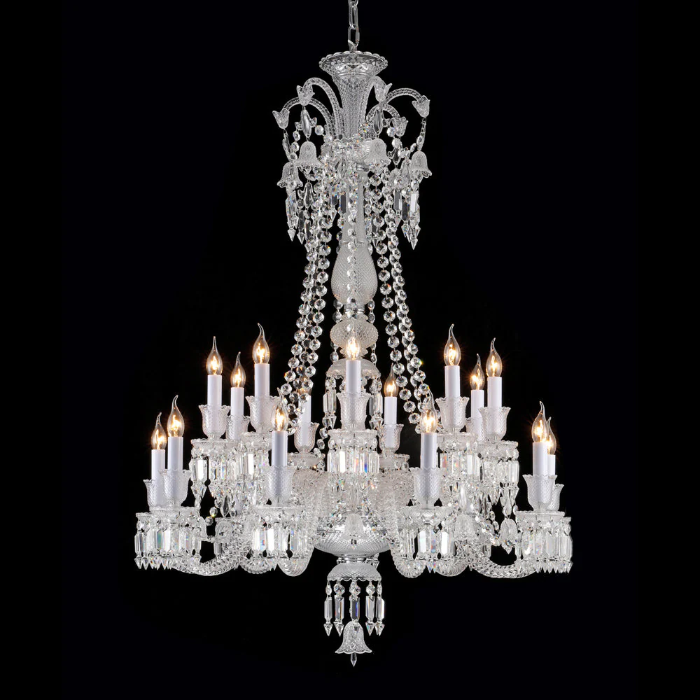 Long Neck Zenith Bacara Crystal Chandelier - Image 2
