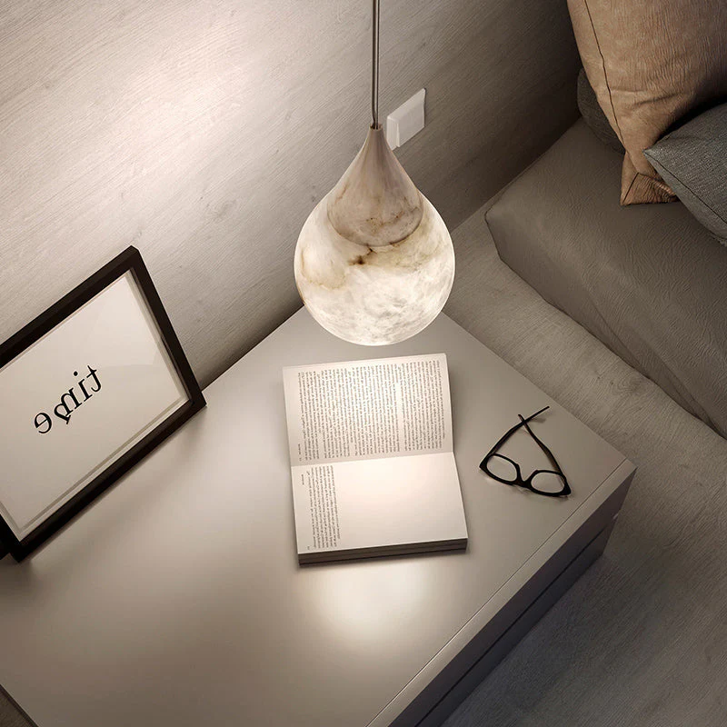 Hailey Alabaster Raindrop Pendant Lighting, Dining Table Pendant - Image 5