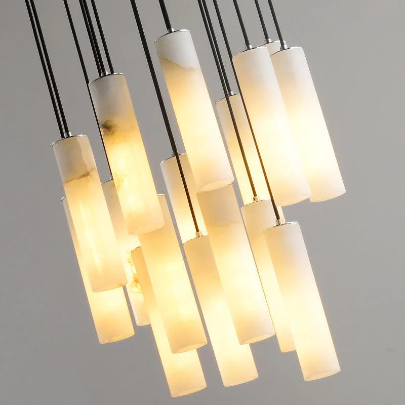 Merlin Alabaster Modern Art Linear Chandeliers - Image 4