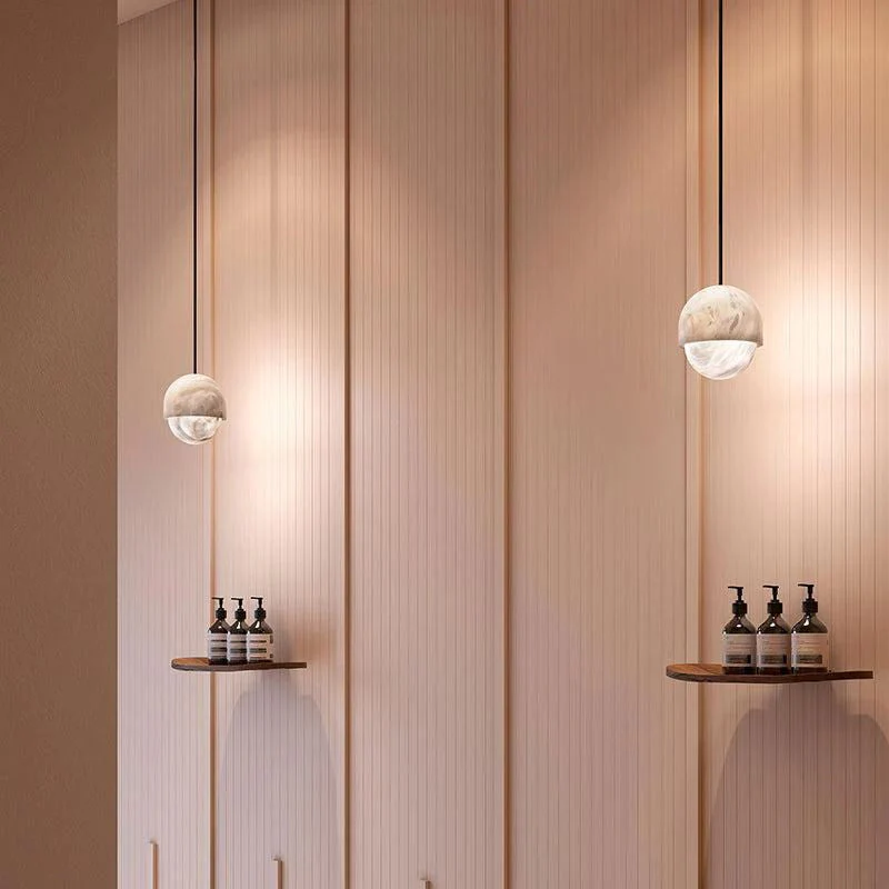Merlin Ronan Modern Alabaster Mini Island Pendant Light - Image 3