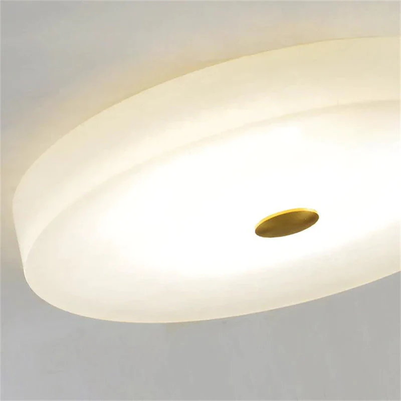 Merlin Modern Round Alabaster Flush Mounted chandelier - Image 4