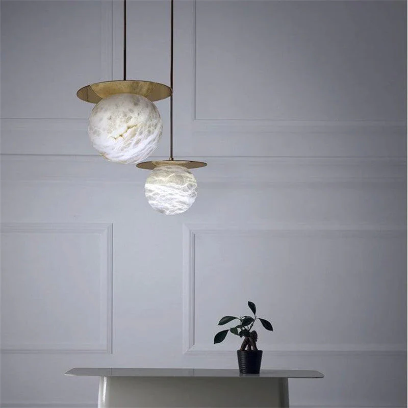 Merlin Boris Spanish Alabaster Bedside Pendant - Image 2