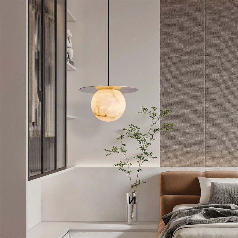 Merlin Boris Spanish Alabaster Bedside Pendant - Image 4