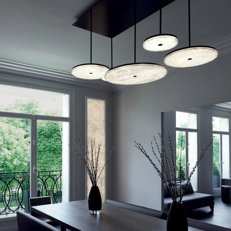 Merlin Hazel Contemporary Alabaster Pendant Light for Living and Dining Spaces - Image 4