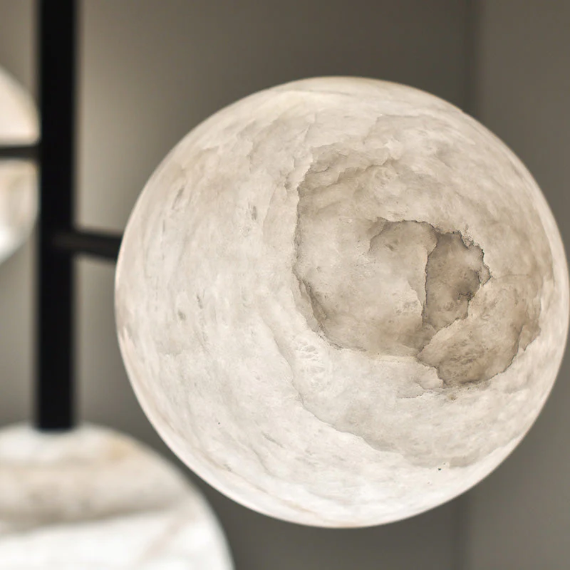Merlin Lola Modern Artistic Alabaster Pendant Light, Unique Chandelier Designs - Image 4