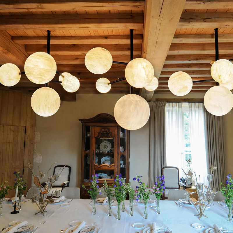 Merlin Lola Modern Artistic Alabaster Pendant Light, Unique Chandelier Designs - Image 5