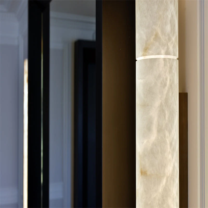Merlin Garron Modern Alabaster Linear Wall Sconce - Image 4