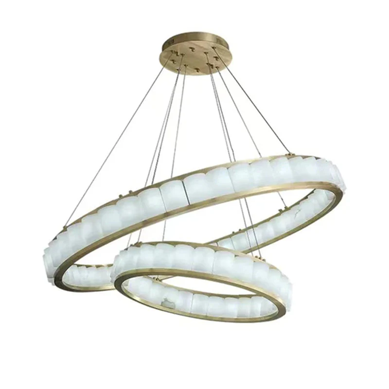 Merlin Gina Alabaster Circle Round Pendent Light, Galaxy Pendant Light - Image 4
