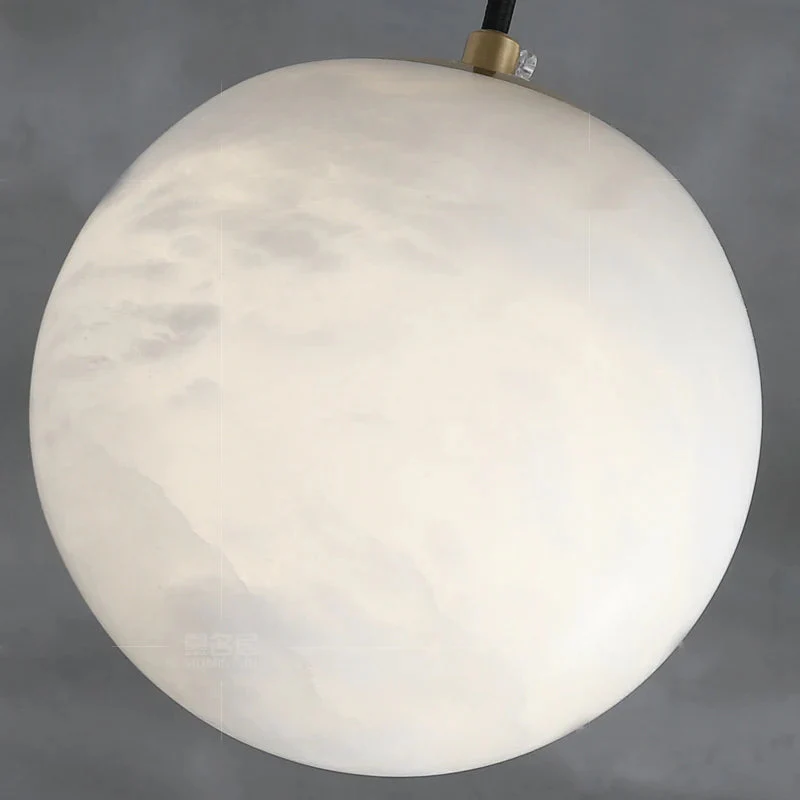 Merlin Hansa Alabaster Ball Pendant Light, Island Mini Pendant Light - Image 4