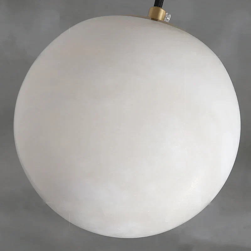 Merlin Hansa Alabaster Ball Pendant Light, Island Mini Pendant Light - Image 5