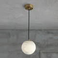 Merlin Modern Luxury Alabaster Ball Pendant Light, Island Mini Pendant Light - Image 2