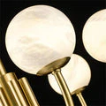 Merlin Modern Luxury Alabaster Chandelier, Pendant Brass Chandelier - Image 4