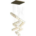 Merlin Modern Luxury Alabaster Cubic Round Pendant For Dining Table, Staircase - Image 4