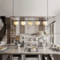Merlin Modern Luxury Alabaster Global Kitchen Island Pendant 5 Lights - Image 3
