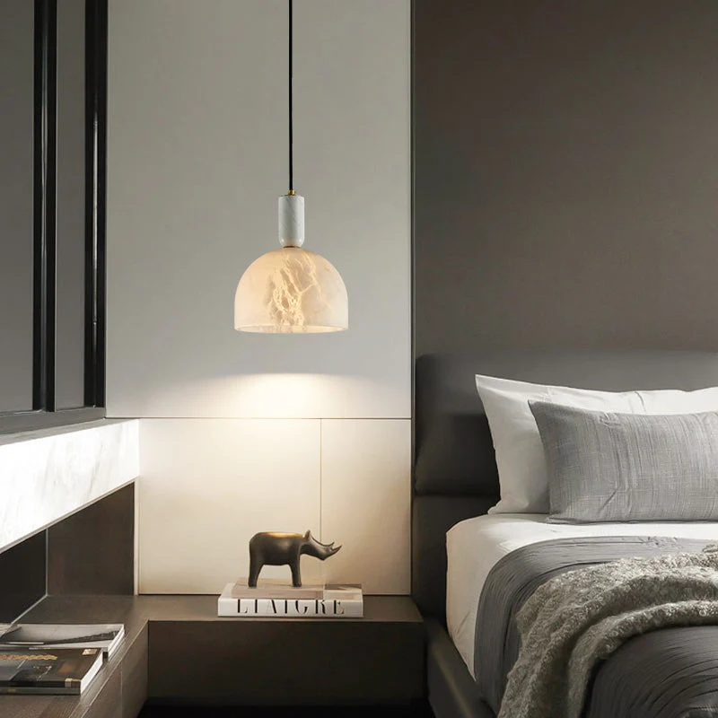 Merlin Enid Alabaster Bedside Pendant Light, Kitchen Pendant Lamp - Image 4
