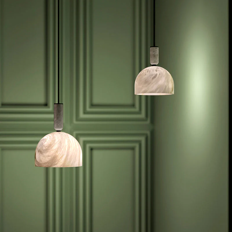 Merlin Enid Alabaster Bedside Pendant Light, Kitchen Pendant Lamp - Image 7