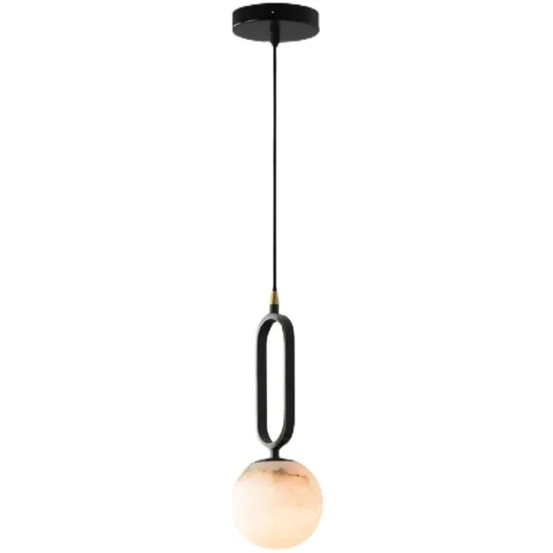 Merlin Phoenix Alabaster Sphere Pendant Light, Modern Pendant Lighting - Image 4