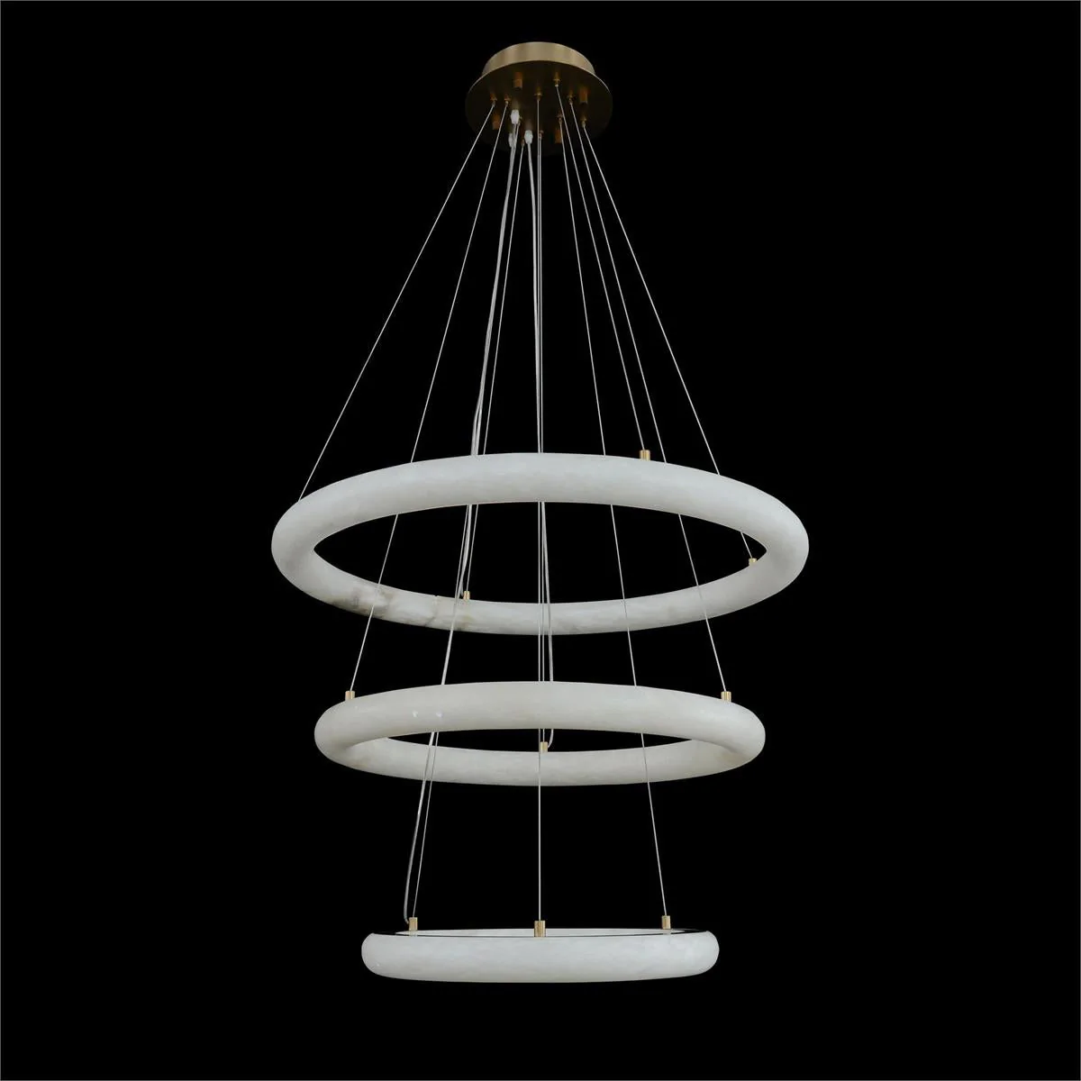 Luca Three-Tier Alabaster Pendant Chandelier - Image 2