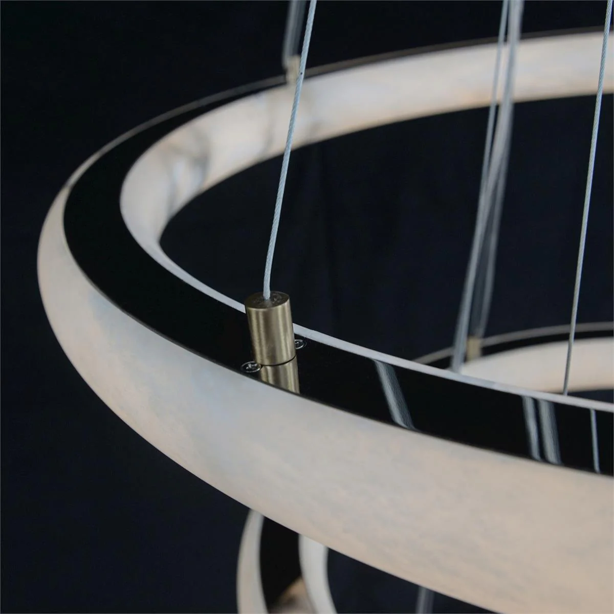Luca Three-Tier Alabaster Pendant Chandelier - Image 3