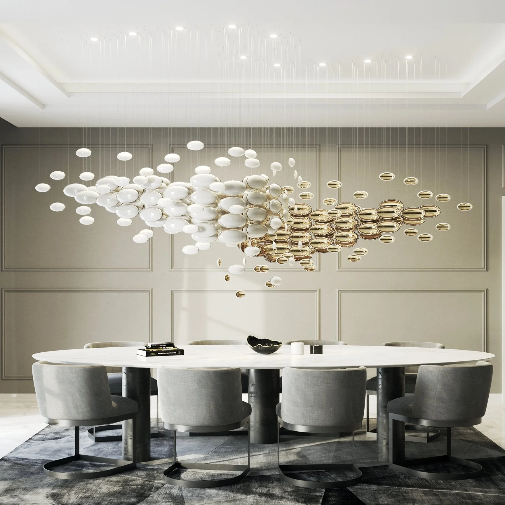 Galaxy Lustre Meteor Shower Crystal Spiral Chandelier - Image 2