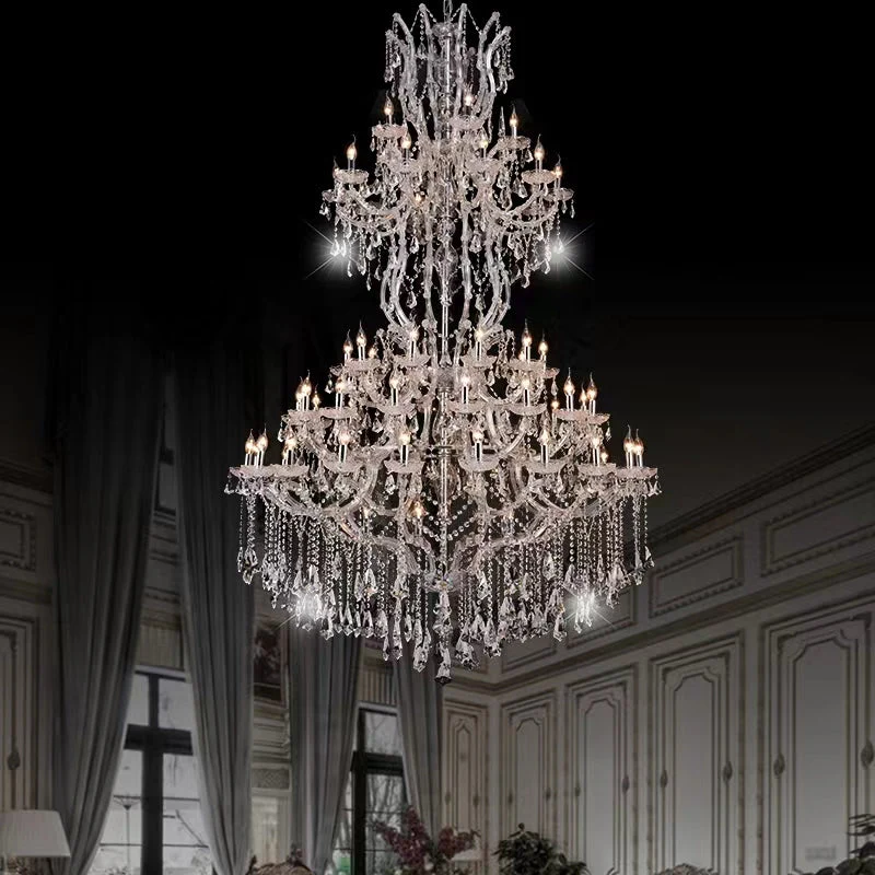 Luxury Atmospheric European Candle Crystal Chandelier Designer Creative for Hotel / Villa / Living Room - Image 4